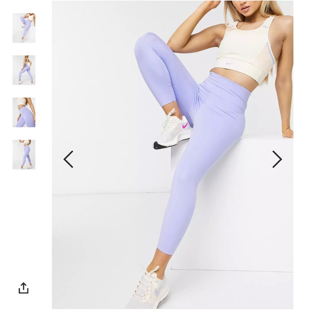 NWOT | Nike Training luxe one tight cropped leggings in lilac